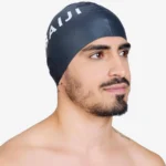Silicone Swim Cap Adult Black Silicone 56-60 Cm